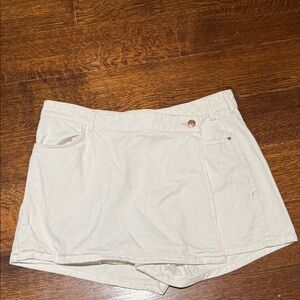 Zara White Jean Skort